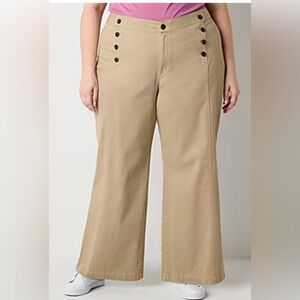 St. John's Bay Mariner Womens Regular Fit Wide Leg Trouser
